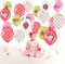 36 Pcs Strawberry Theme Balloons Strawberry Polka Dot Sweet One Balloons (Red, Polka Dotted, Strawberry-themed)